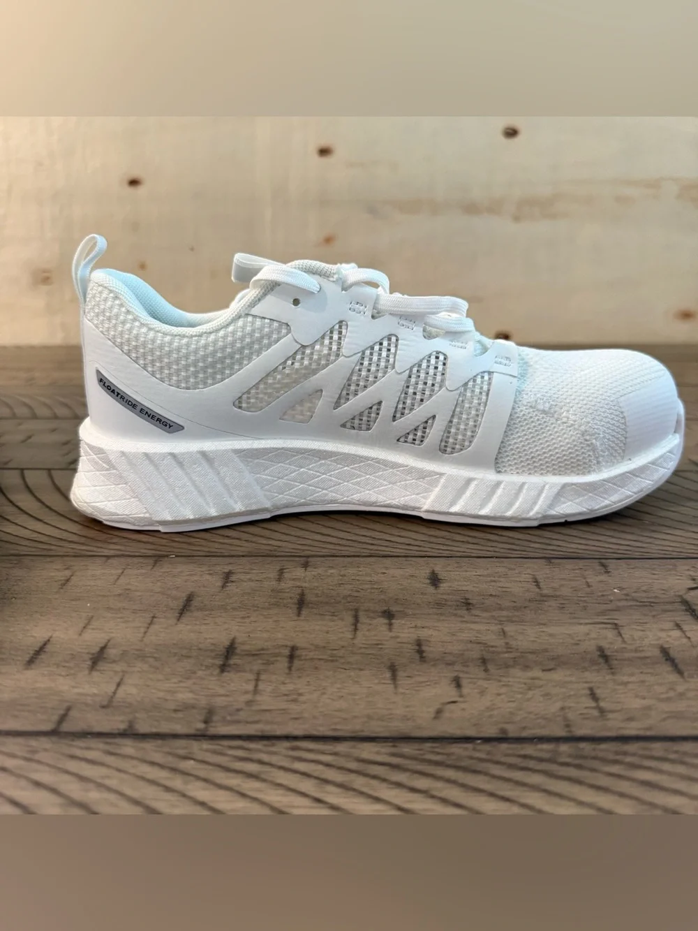 New Reebok Work Fusion Flexweave Composite Toe Shoes White Size 8.5
